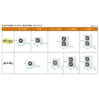 画像2: 鳥取・島根・岡山・広島・山口・業務用エアコン　日立　ビルトイン　シングル　RCB-AP112SH2　112型（4馬力） 「省エネの達人」　三相200V