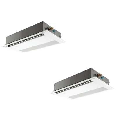 画像1: 鳥取・島根・岡山・広島・山口・業務用エアコン　三菱　寒冷地向けエアコン　てんかせ1方向　同時ツイン　標準パネル　PMZX-HRP112FF　112形（4馬力）　三相200V　寒冷地向けインバーターズバ暖スリム